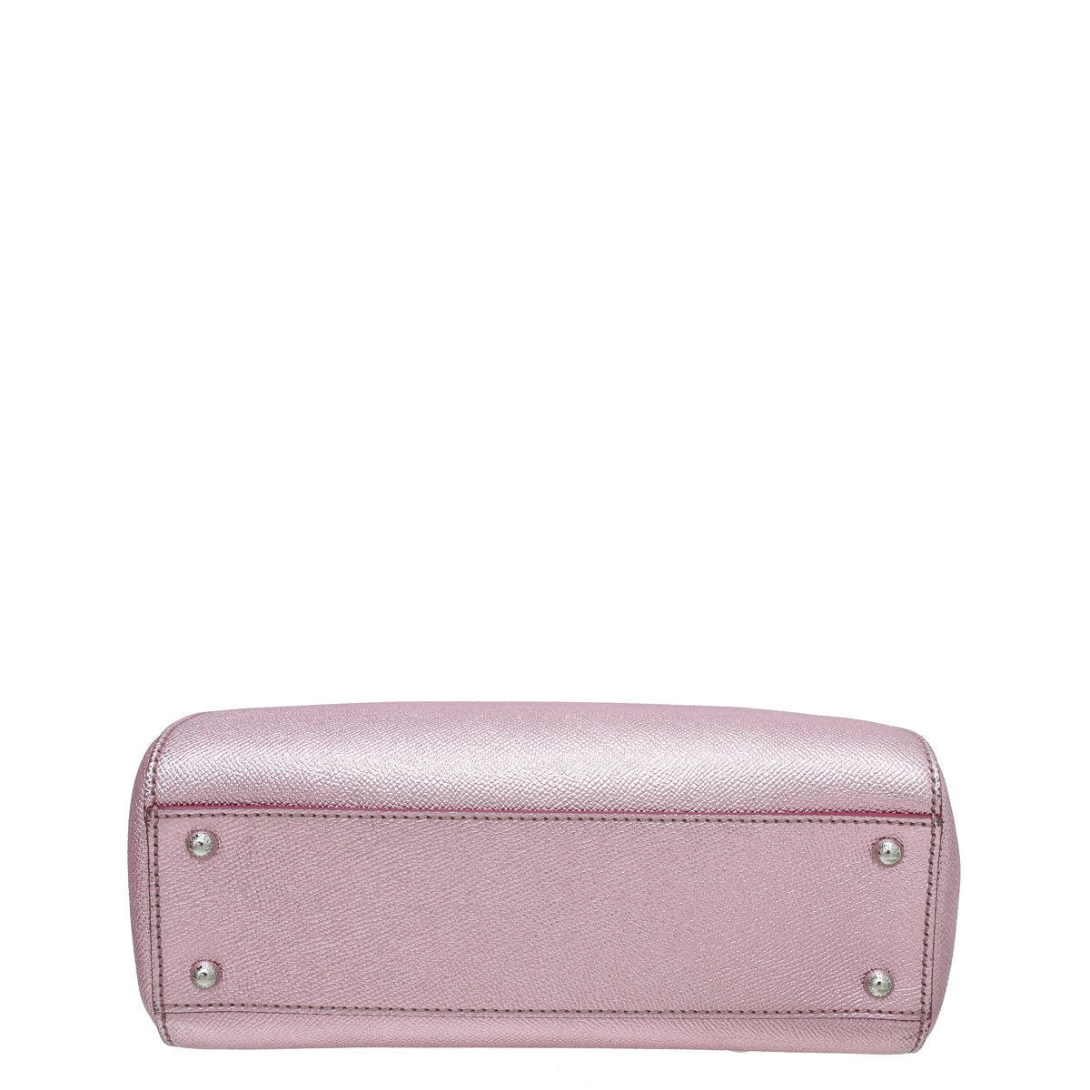 Dolce & Gabbana Metallic Mauve Sicily Shopper Medium Bag