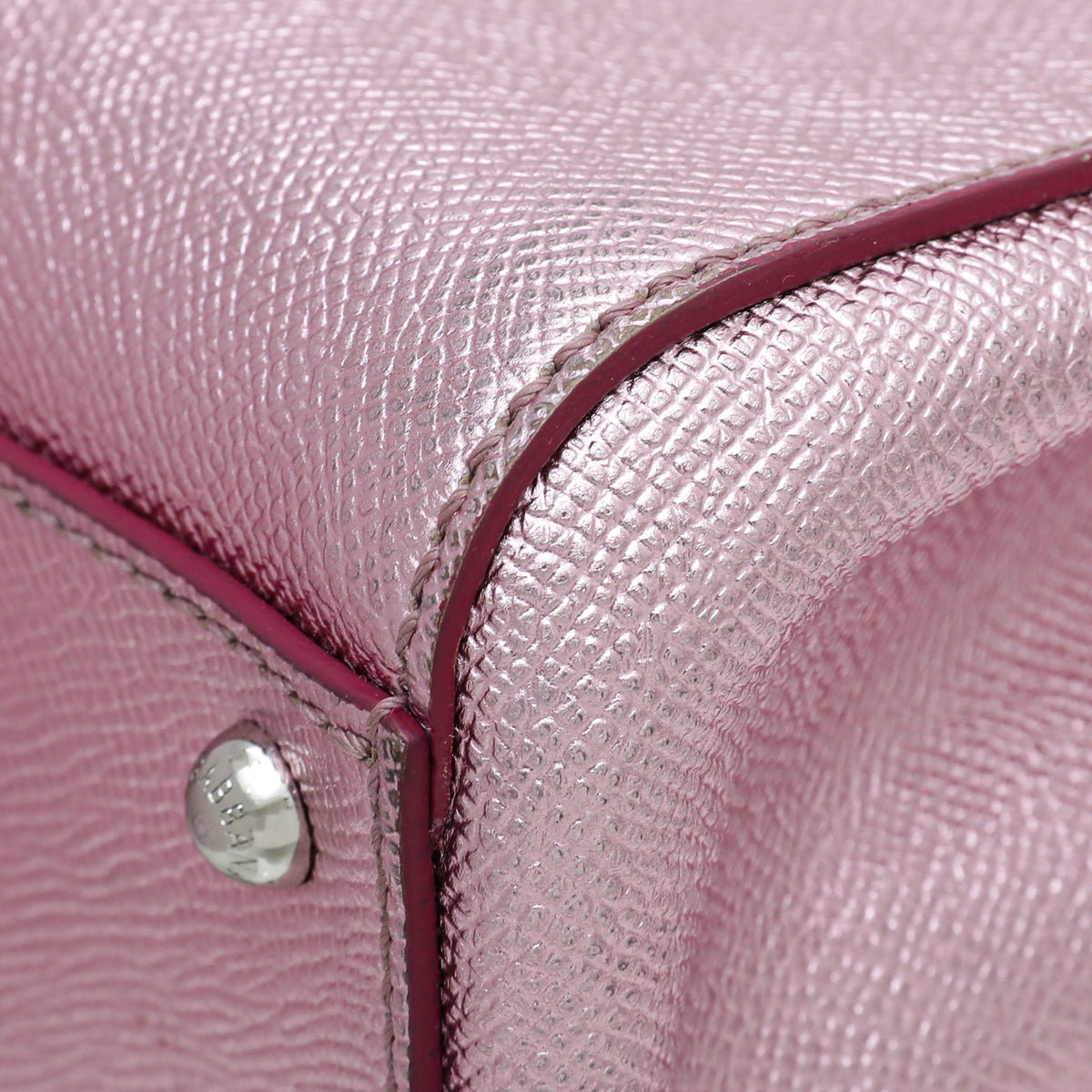 Dolce & Gabbana Metallic Mauve Sicily Shopper Medium Bag