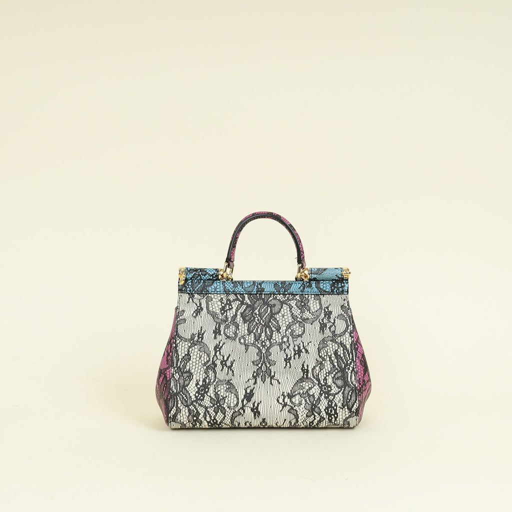 Dolce & Gabbana Multicolor Sicily Print Small Bag
