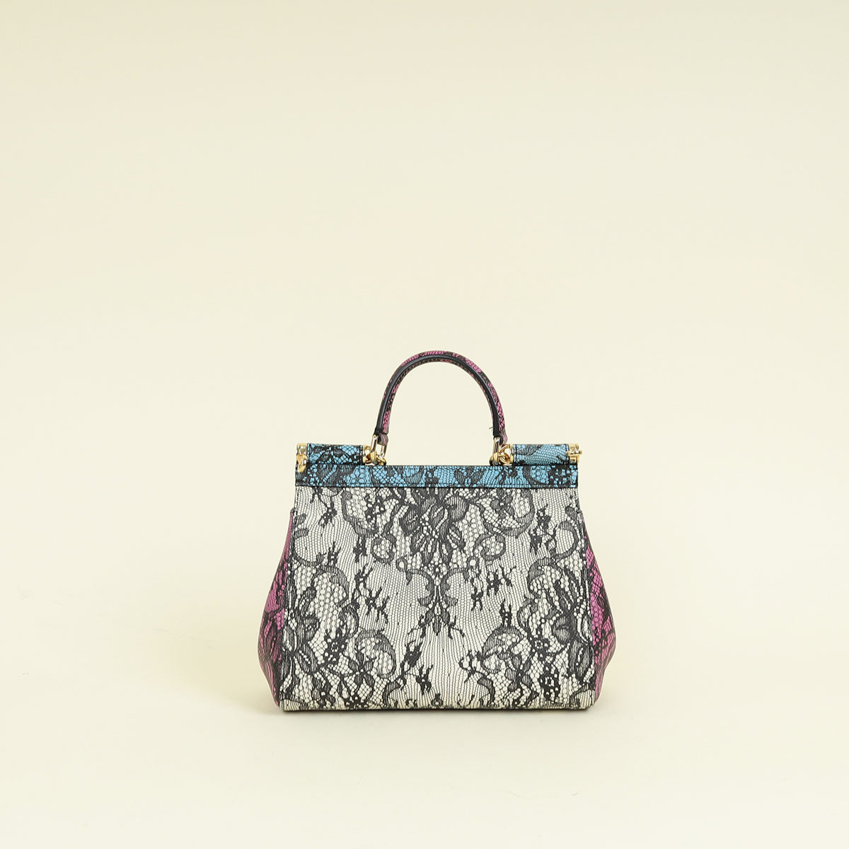 Dolce & Gabbana Multicolor Sicily Print Small Bag