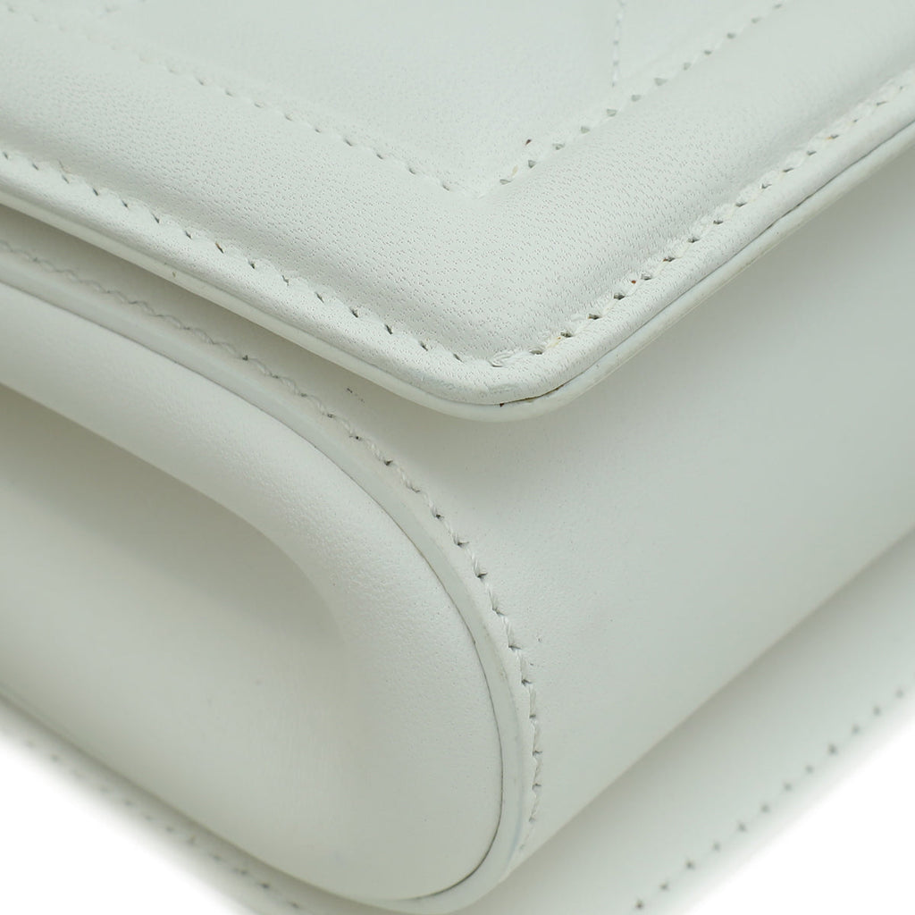 Dolce & Gabbana White Devotion Large Flap Chain Bag