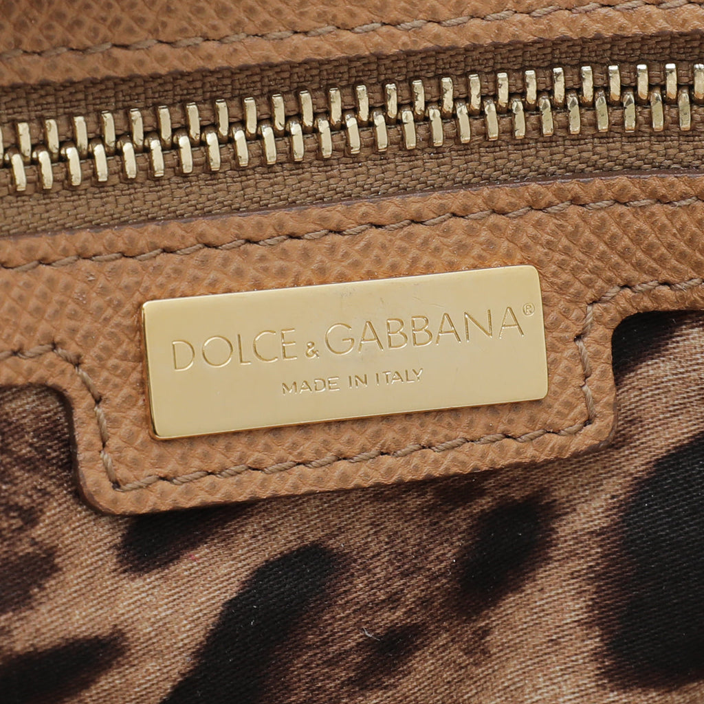 Dolce & Gabbana Caramel Dauphine Sicily Large Bag