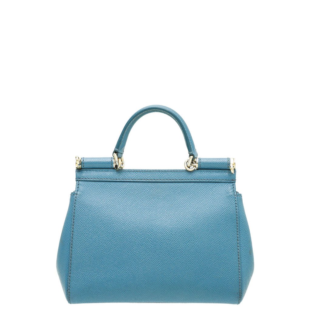 Dolce & Gabbana Pale Blue Dauphine Sicily Small Bag