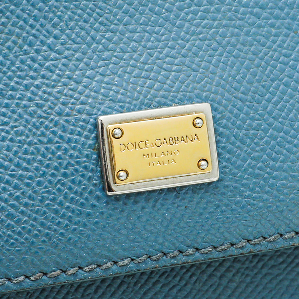 Dolce & Gabbana Pale Blue Dauphine Sicily Small Bag