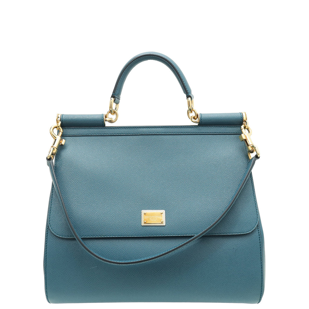 Dolce & Gabbana Slate Blue Dauphine Sicily Large Bag