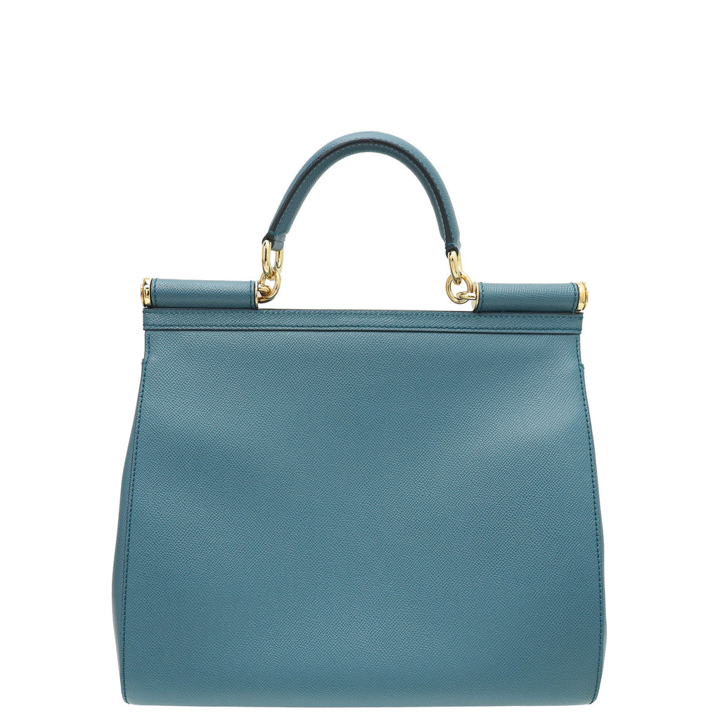 Dolce & Gabbana Slate Blue Dauphine Sicily Large Bag
