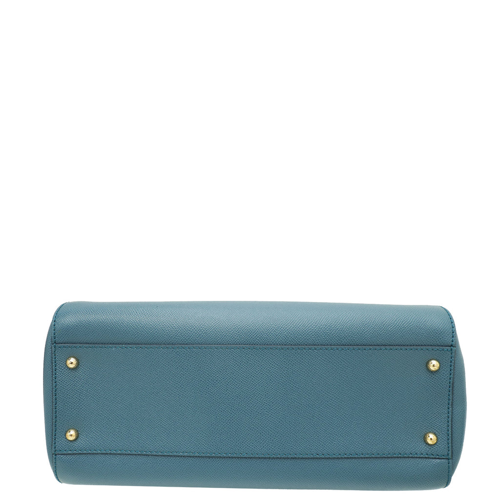 Dolce & Gabbana Slate Blue Dauphine Sicily Large Bag