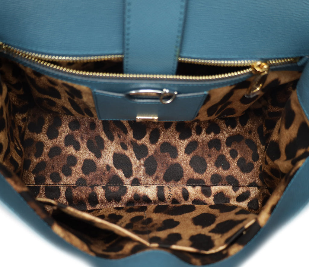 Dolce & Gabbana Slate Blue Dauphine Sicily Large Bag