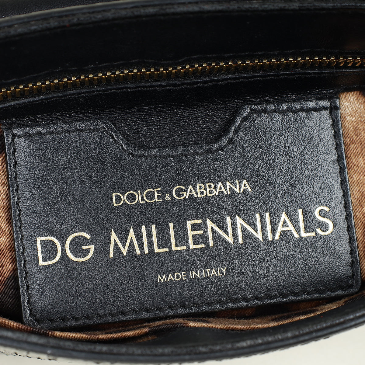 Dolce & Gabbana Black Millennials Python Flap Chain Bag