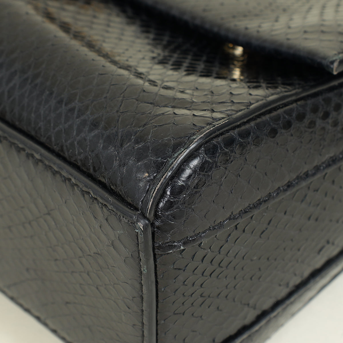 Dolce & Gabbana Black Millennials Python Flap Chain Bag