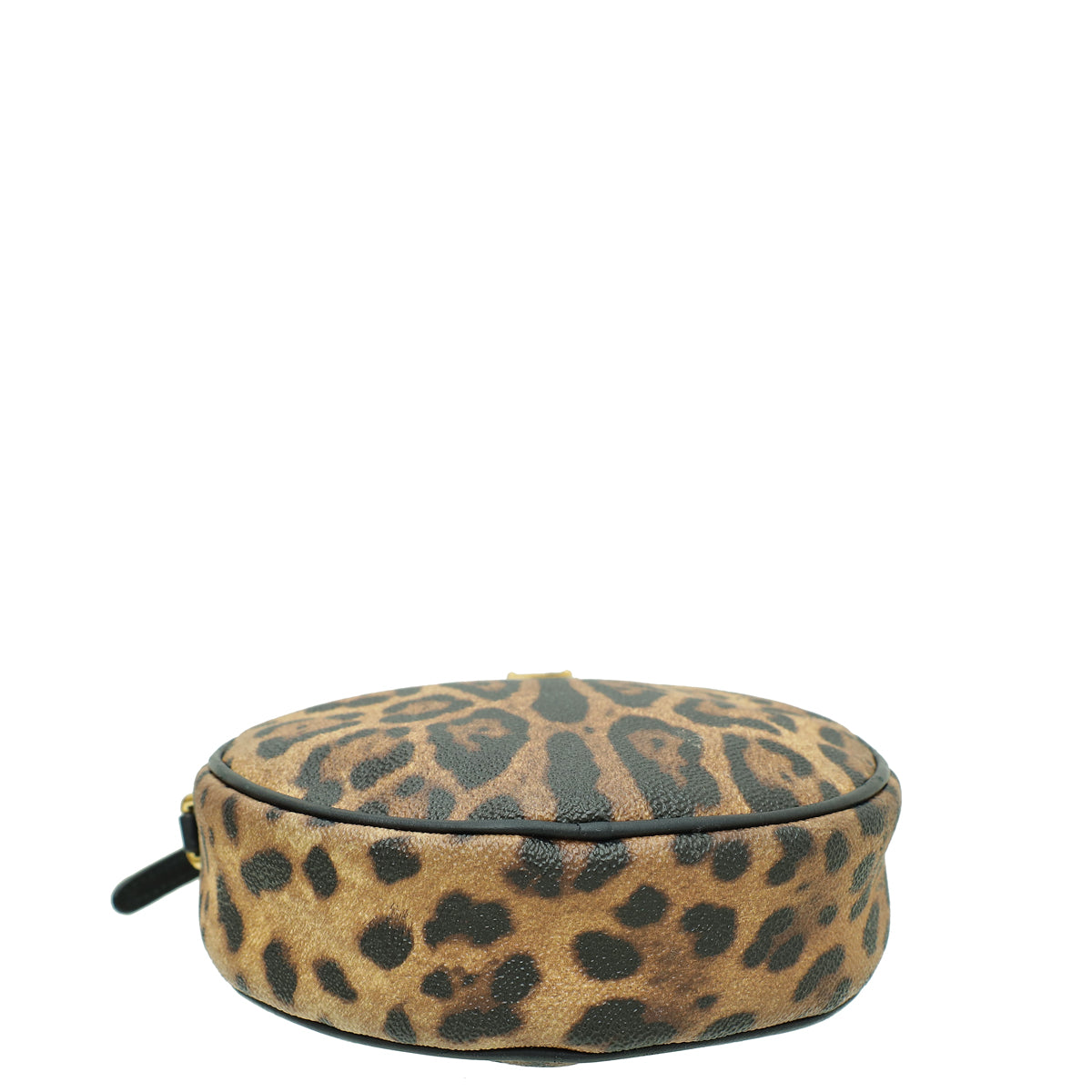 Dolce & Gabbana Bicolor Leopard Print Glam Round Crossbody Bag