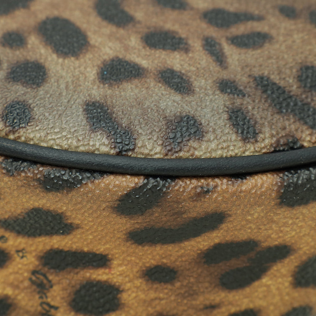 Dolce & Gabbana Bicolor Leopard Print Glam Round Crossbody Bag