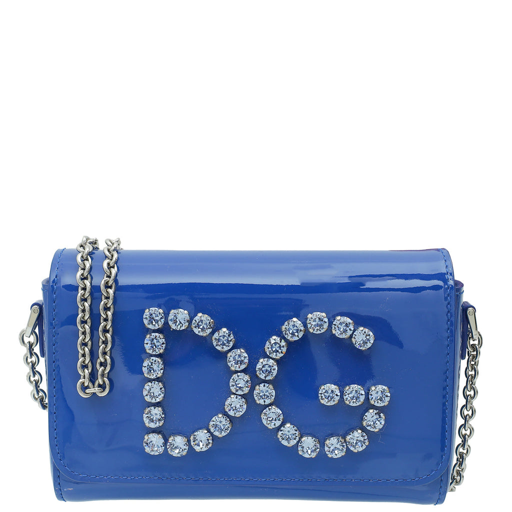 Dolce & Gabbana Blue Crystal DG Girls Bambino Crossbody Bag
