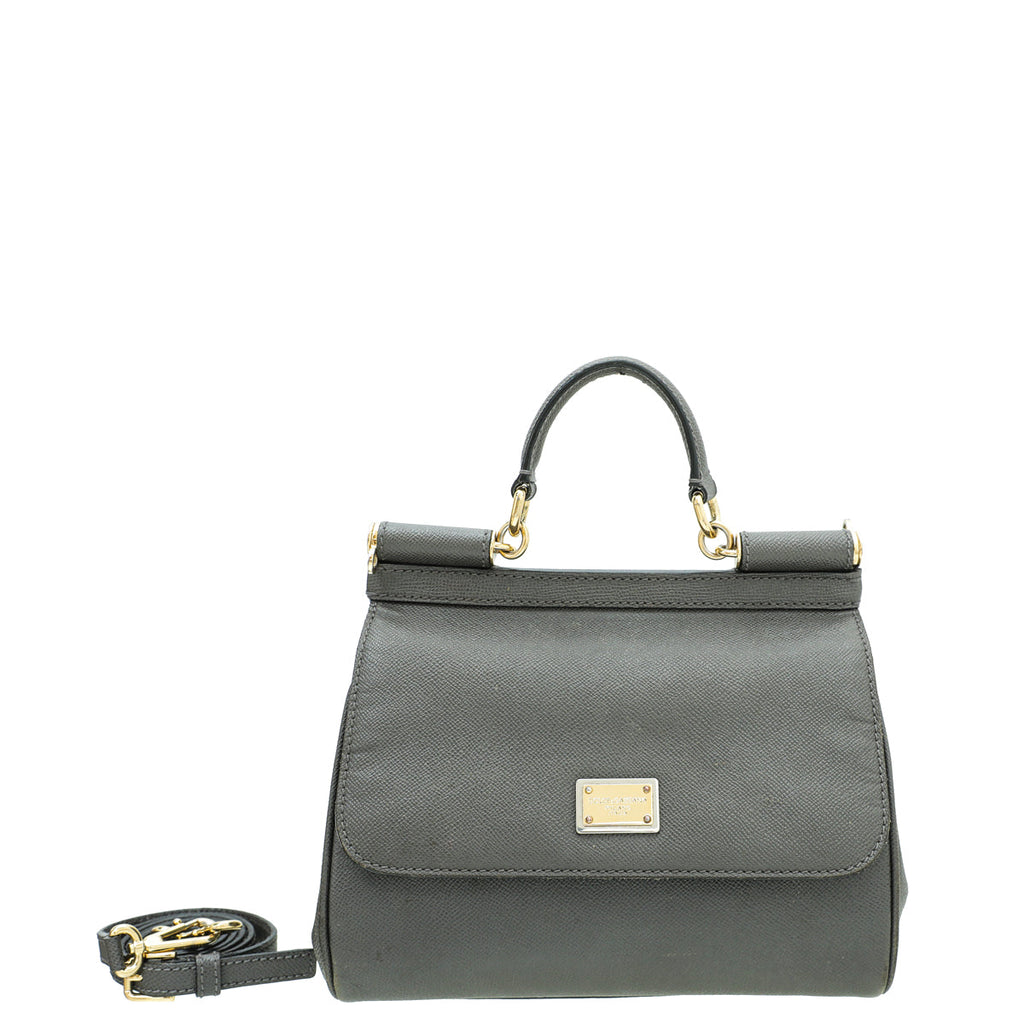 Dolce & Gabbana Grey Dauphine Sicily Medium Bag