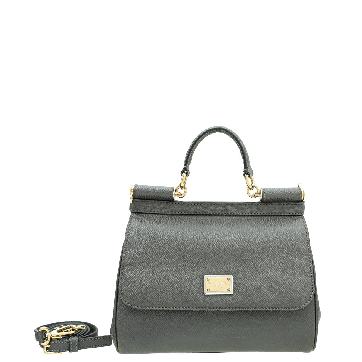 Dolce & Gabbana Grey Dauphine Sicily Medium Bag