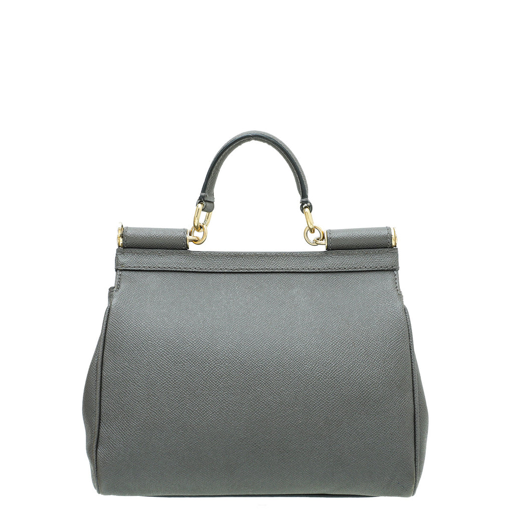 Dolce & Gabbana Grey Dauphine Sicily Medium Bag