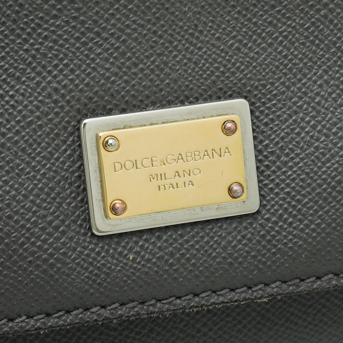 Dolce & Gabbana Grey Dauphine Sicily Medium Bag