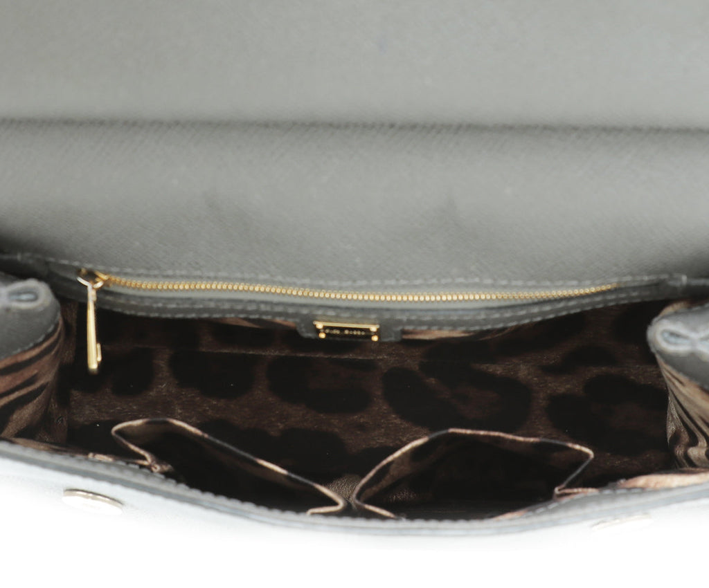 Dolce & Gabbana Grey Dauphine Sicily Medium Bag