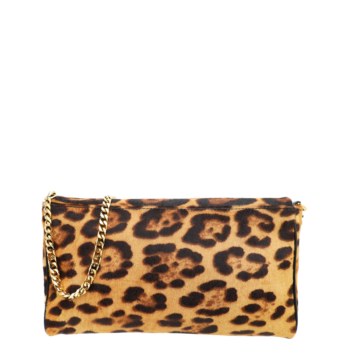 Dolce & Gabbana Bicolor Leopard Calf Hair Miss Charles Flap Bag