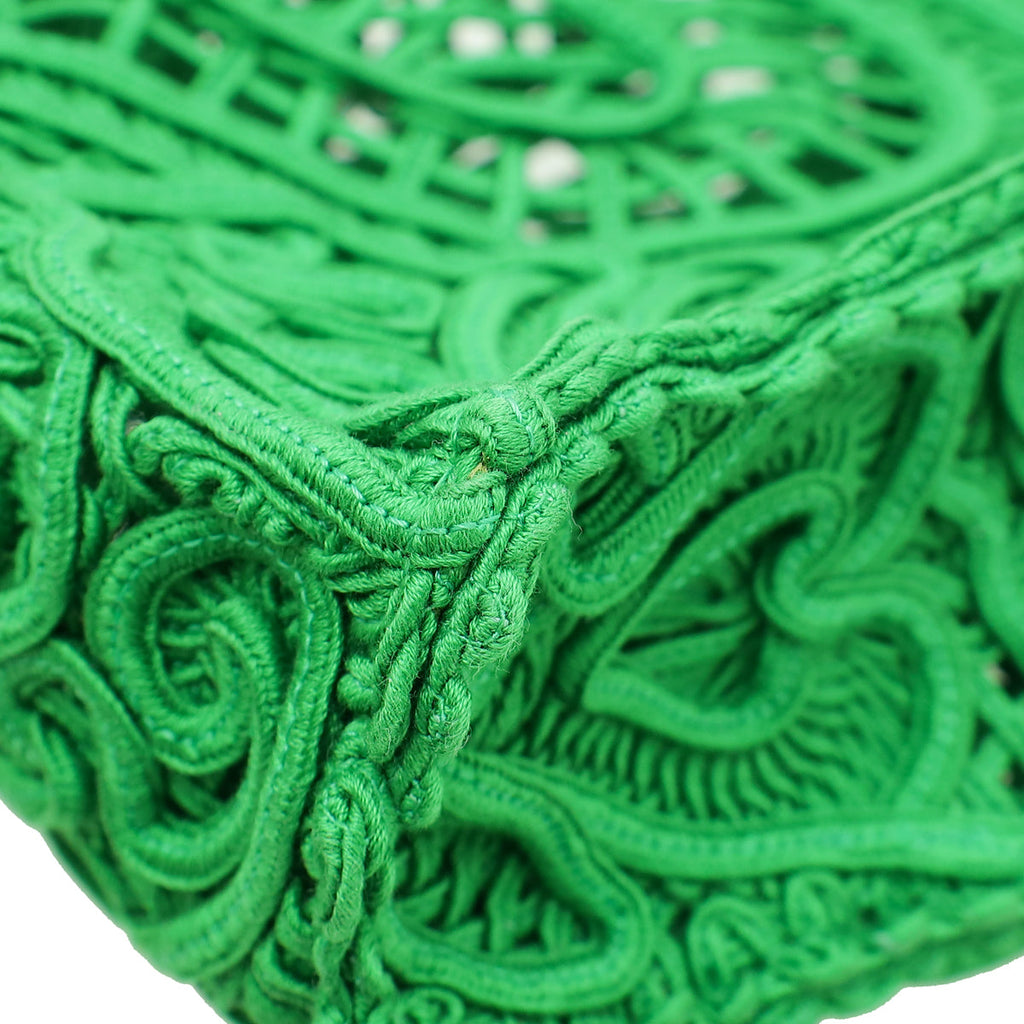 Dolce & Gabbana Green Small Cordonetto Lace Beatrice Tote Bag