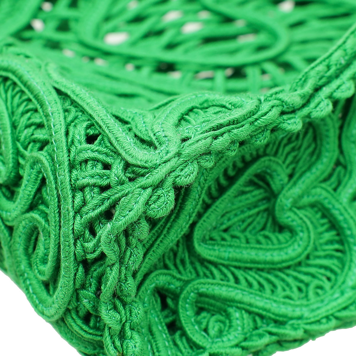 Dolce & Gabbana Green Small Cordonetto Lace Beatrice Tote Bag