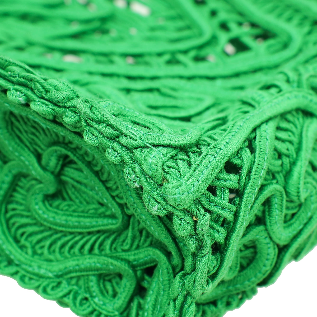 Dolce & Gabbana Green Small Cordonetto Lace Beatrice Tote Bag