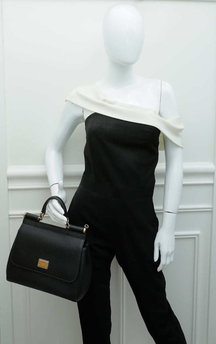 Dolce & Gabbana Black Sicily Medium Bag