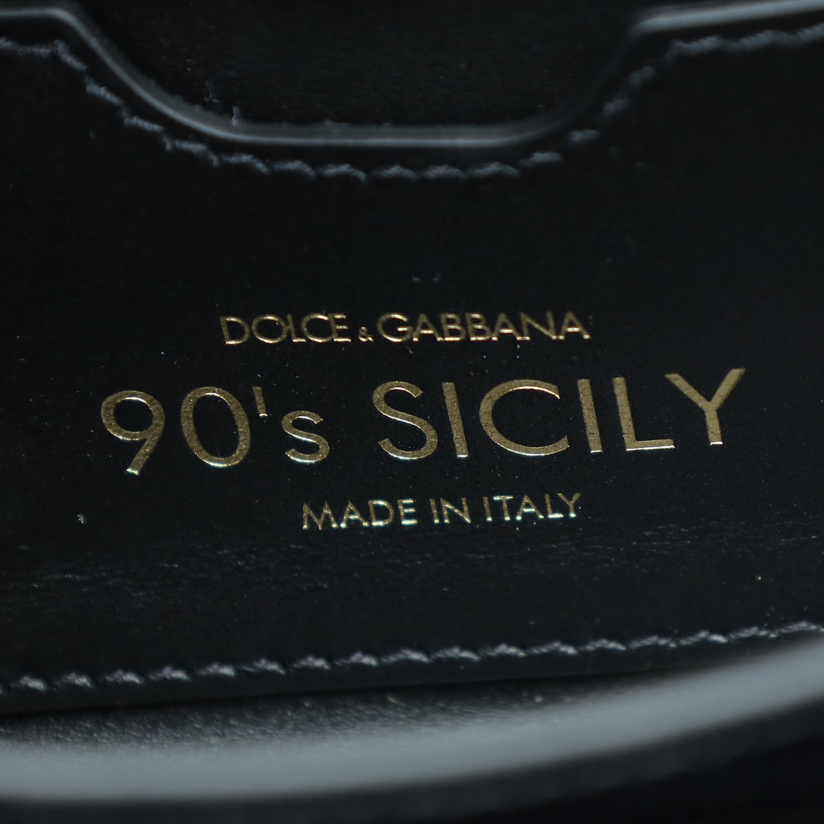 Dolce & Gabbana Black Lizard 90's Sicily Crystal Top Handle Bag