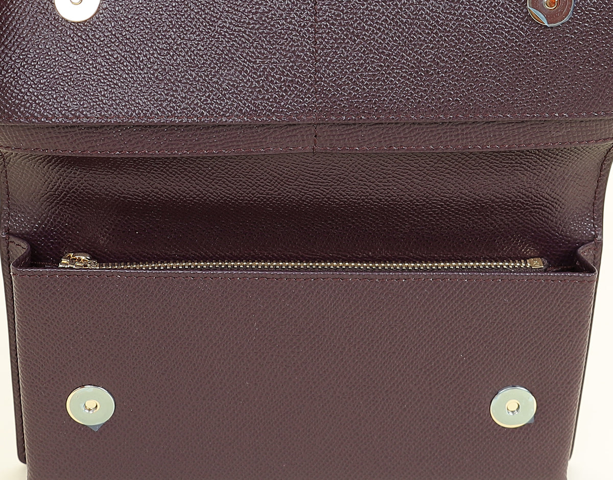 Dolce & Gabbana Burgundy Sicily Phone Chain Bag