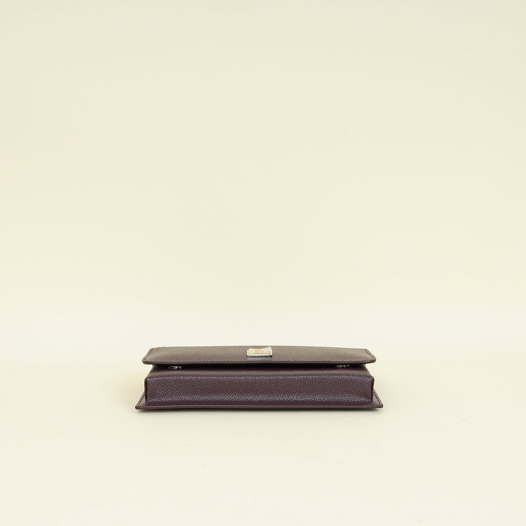 Dolce & Gabbana Burgundy Sicily Phone Chain Bag