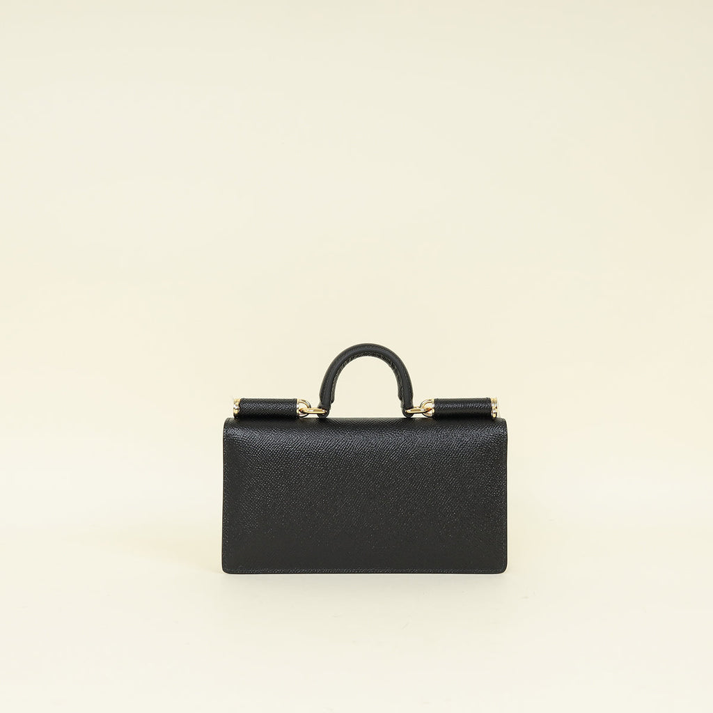 Dolce & Gabbana Black Sicily Phone Chain Bag