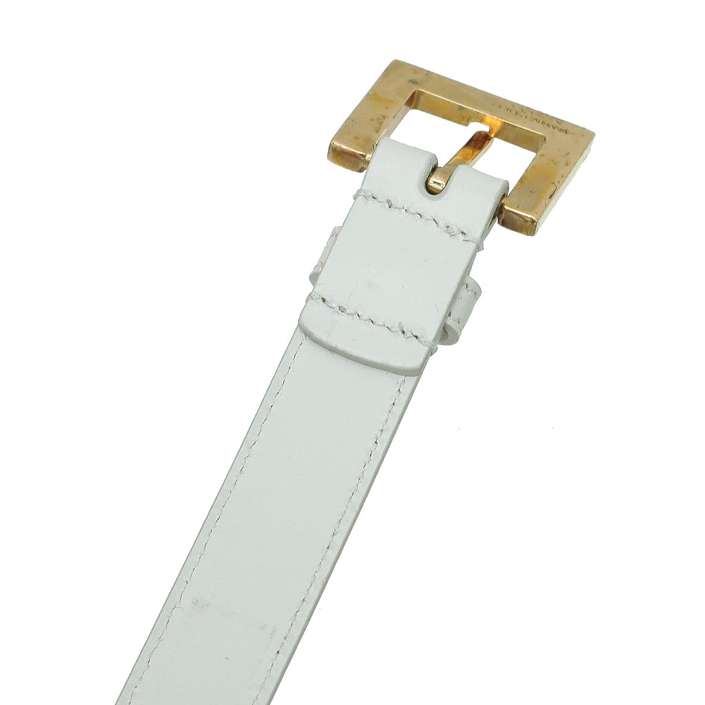 Dolce & Gabbana White Heritage Sicily Charm Belt
