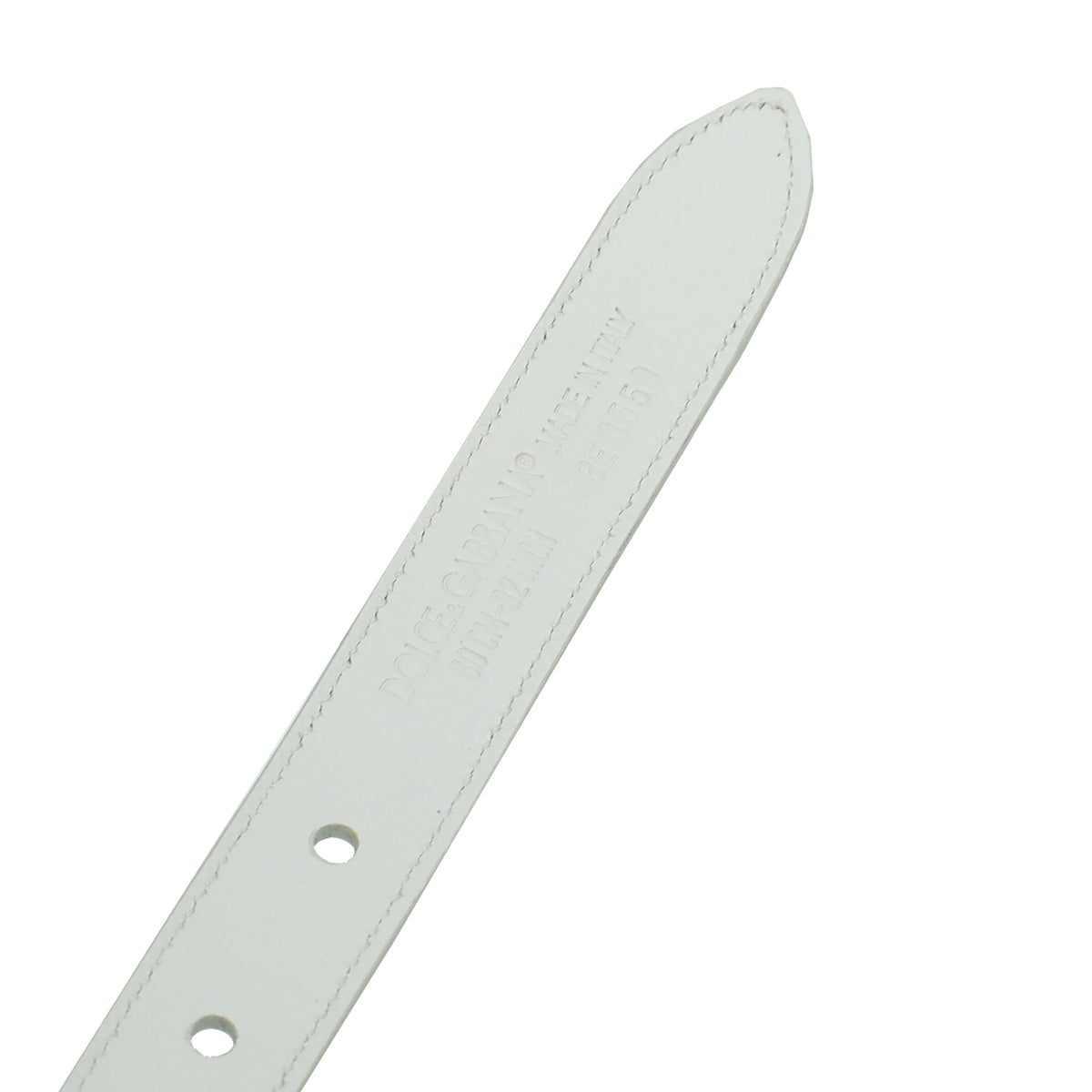Dolce & Gabbana White Heritage Sicily Charm Belt