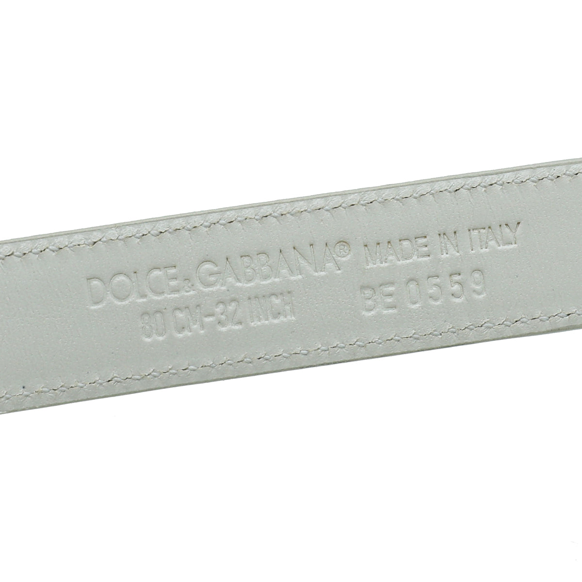 Dolce & Gabbana White Heritage Sicily Charm Belt