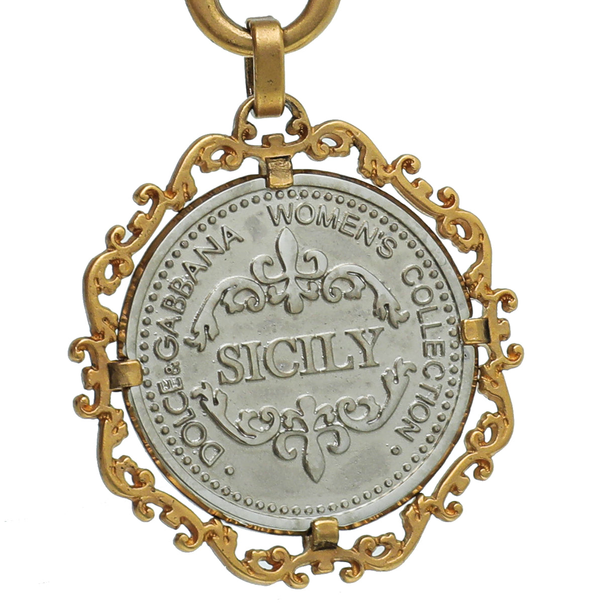 Dolce & Gabbana White Heritage Sicily Charm Belt