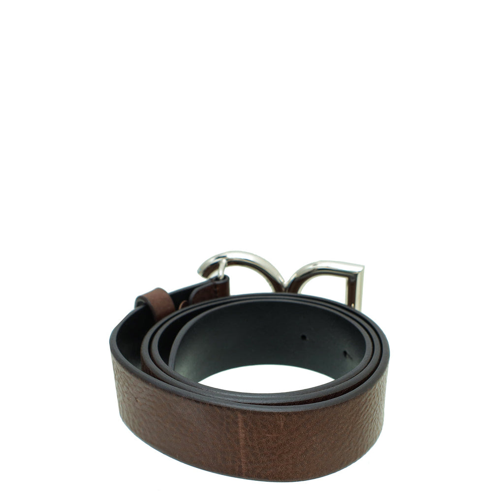 Dolce & Gabbana Brown DG Buckle Belt 36