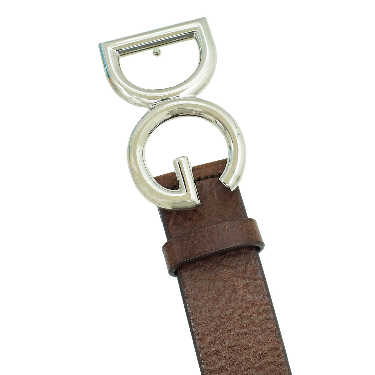 Dolce & Gabbana Brown DG Buckle Belt 36