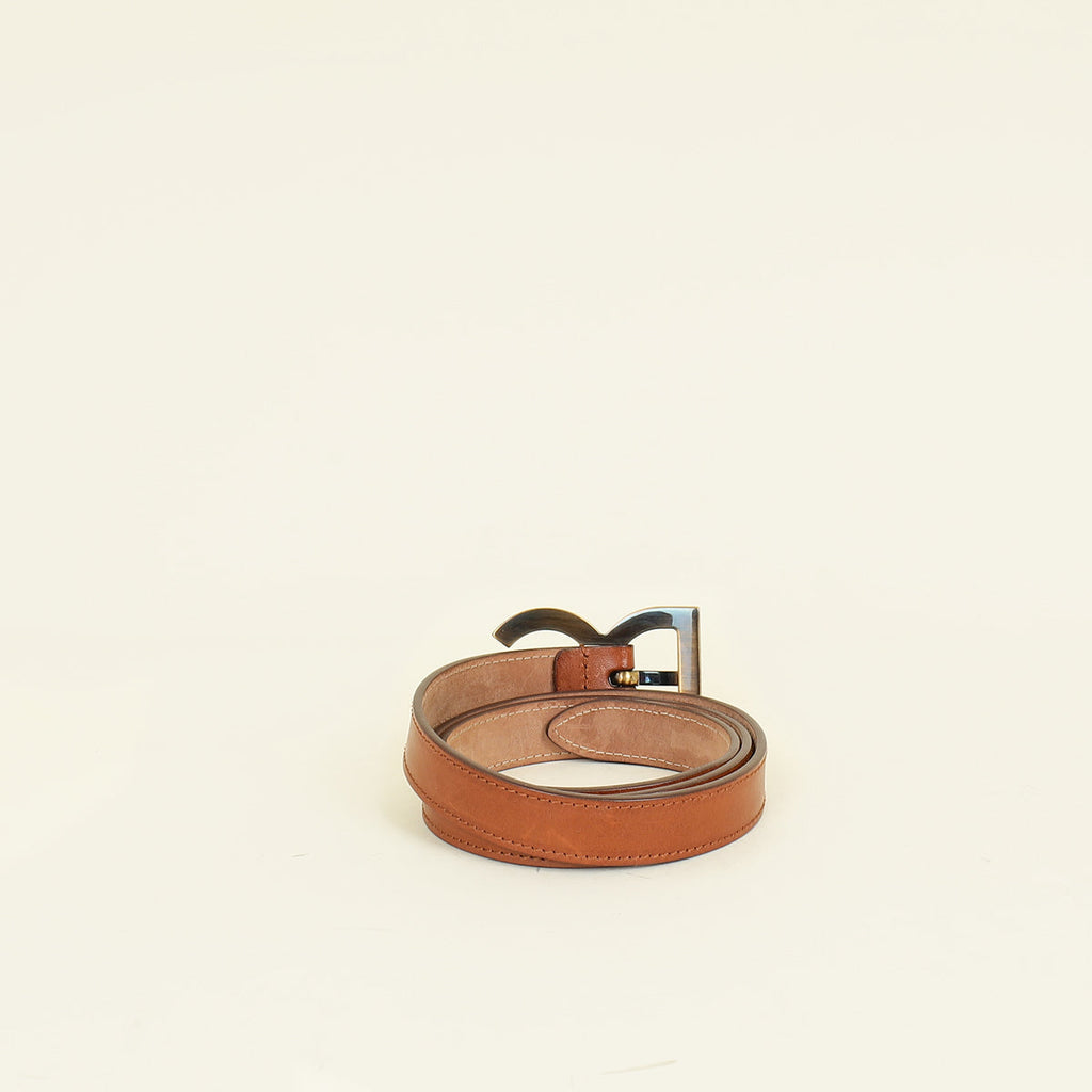 Dolce & Gabbana Brown Tan DG Buckle Belt 30