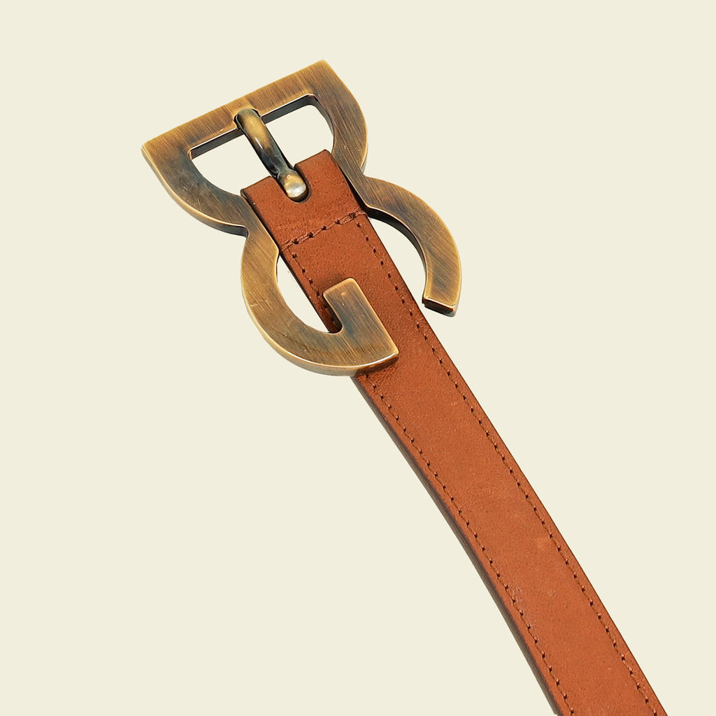 Dolce & Gabbana Brown Tan DG Buckle Belt 30