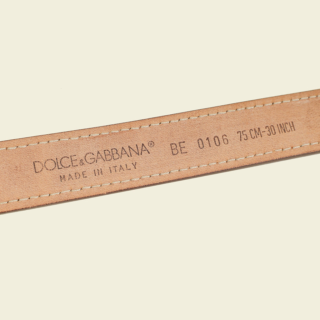 Dolce & Gabbana Brown Tan DG Buckle Belt 30