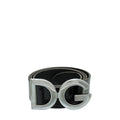 Dolce & Gabbana Black DG Buckle Belt 36 W/ 3 Additional Holes
