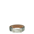 Dolce & Gabbana Metallic Silver Metal Logo Buckle Belt 32
