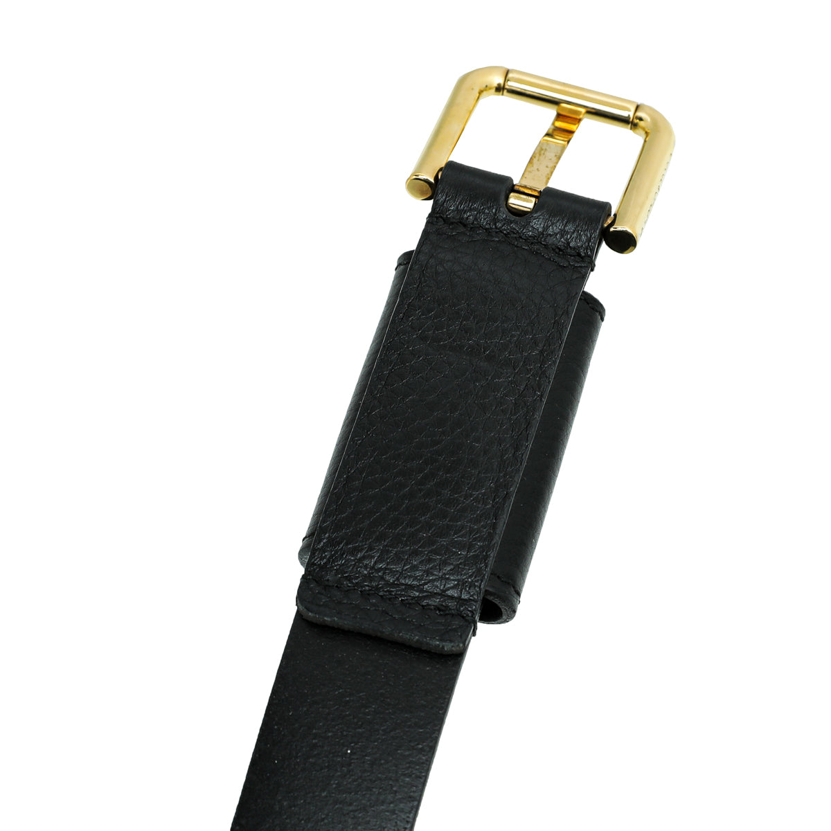 Dolce & Gabbana Black Metal Logo Buckle Belt 32
