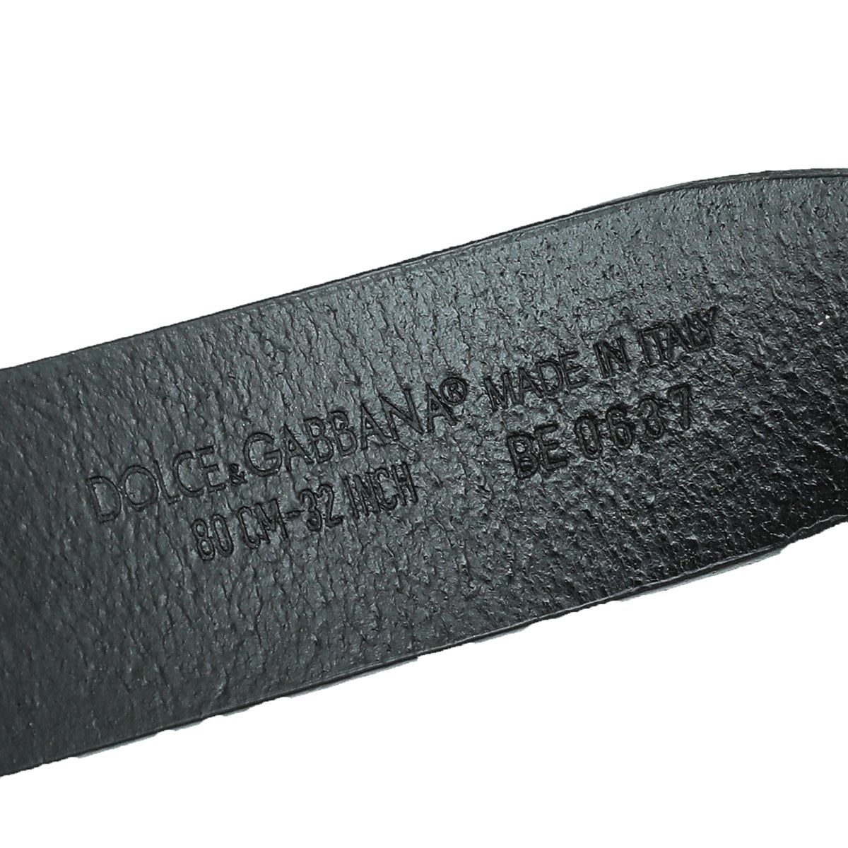 Dolce & Gabbana Black Metal Logo Buckle Belt 32