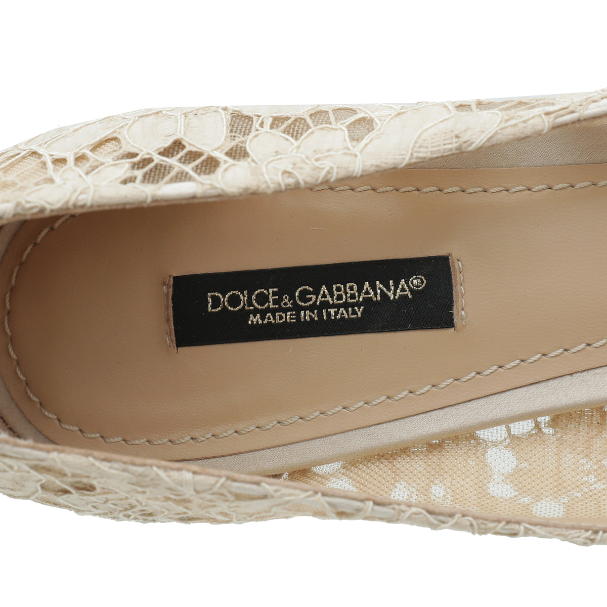 Dolce & Gabbana Nude Lace Bellucci Crystal Lace Pumps 39.5