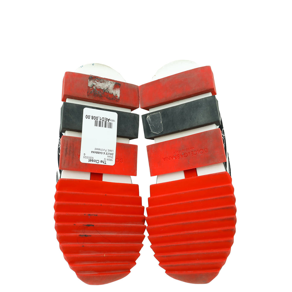 Dolce & Gabbana Bicolor PortobelLo Slip On Mesh Sneaker 37