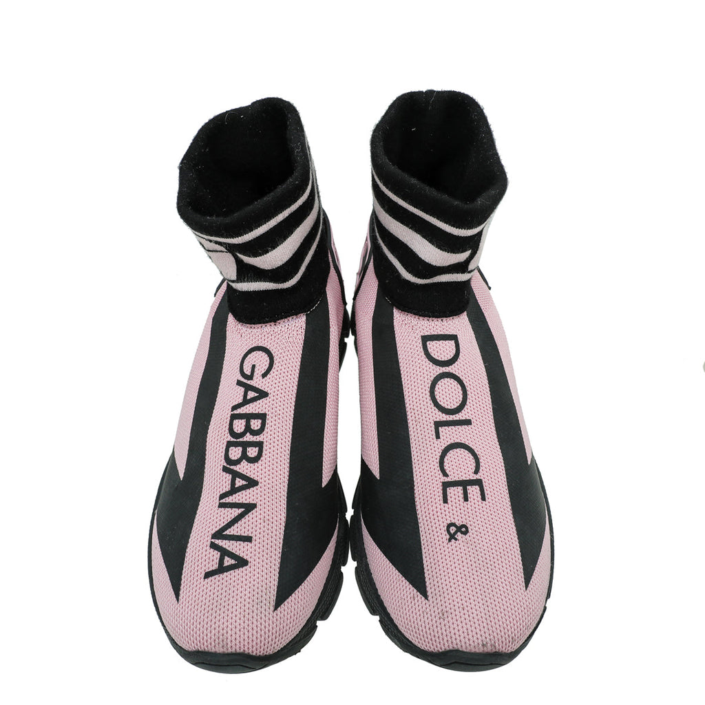 Dolce & Gabbana Bicolor Socks Trainer Kids Mesh Sneaker 35