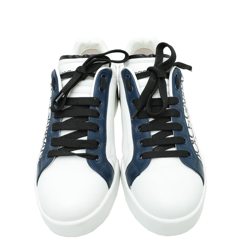 Dolce & Gabbana Bicolor Portofino Leather Sneaker 7.5