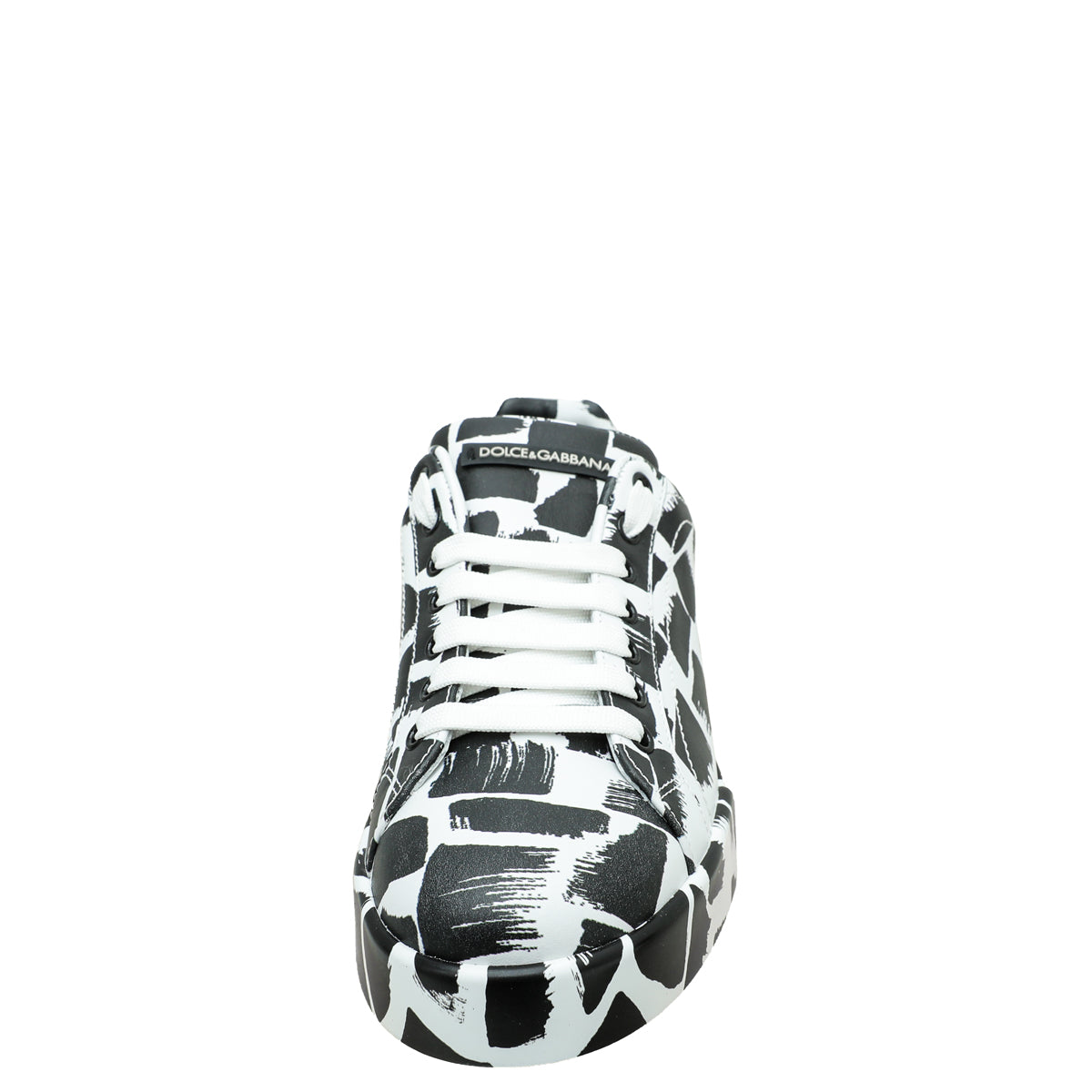 Dolce & Gabbana Bicolor Printed Portofino Sneakers 39