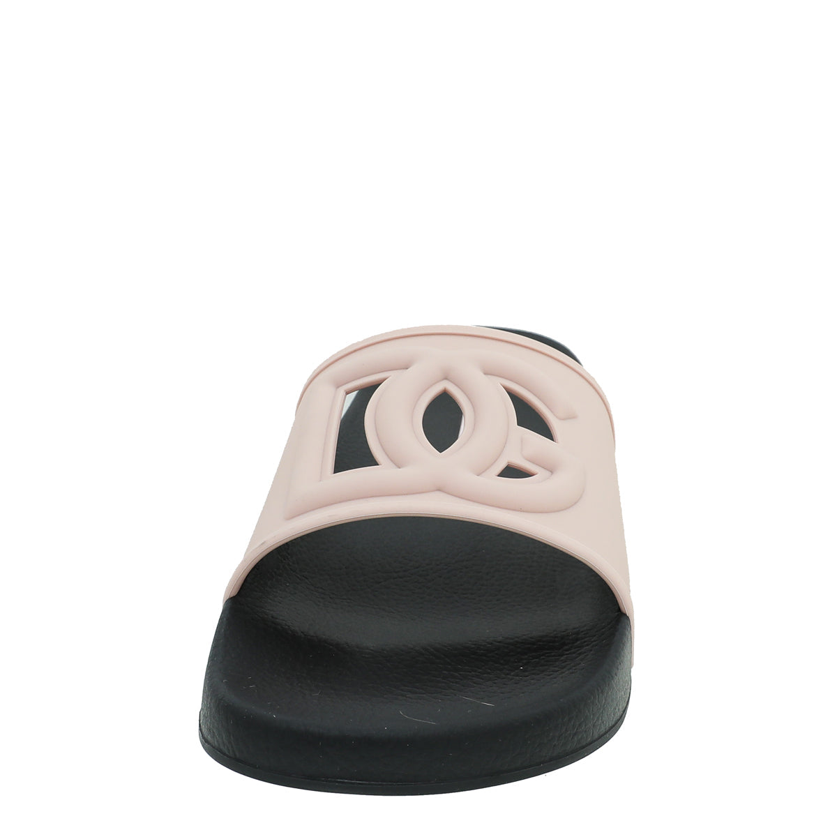 Dolce & Gabbana Light Pink DG Logo Rubber Slide Sandal 39